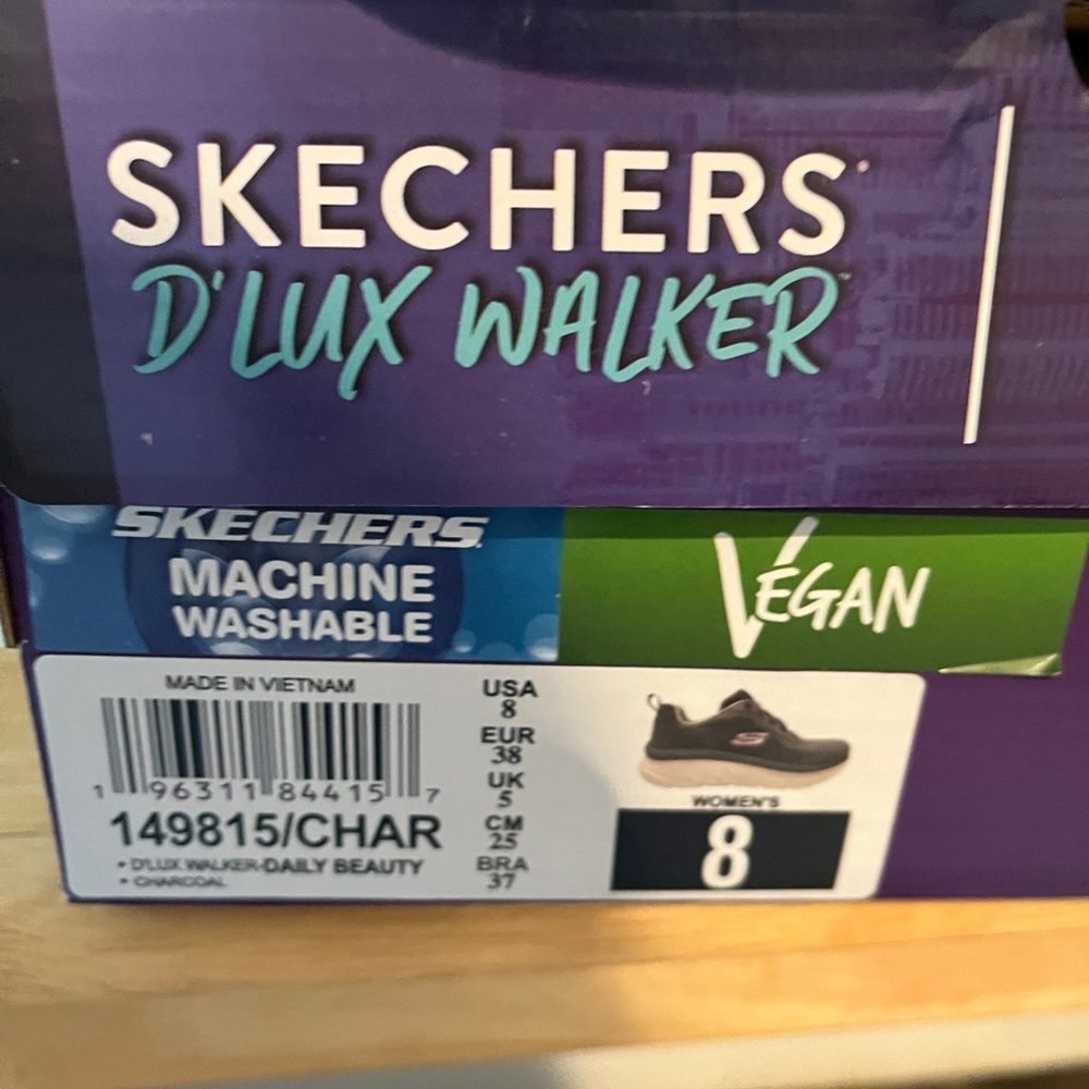 Size 8 medium Skechers D’Lux Walker with air-cooled memory foam - Picture 5 of 7